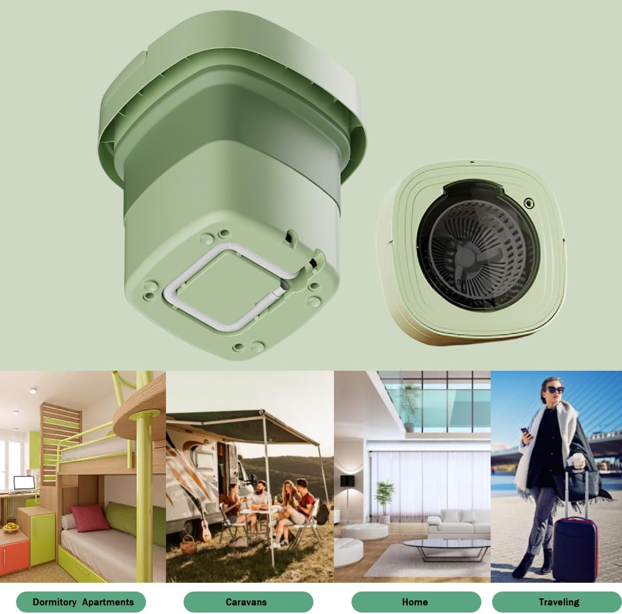 Lavadora portatil plegable 8L